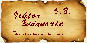Viktor Budanović vizit kartica